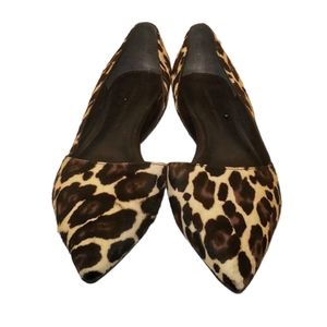 Sigerson Morrison Leopard-Print Pointed Flats - Brown & Cream